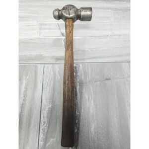 Antique Vintage Ball Pien Peen Hammer Woodworking  Unmarked Handmade Handle
